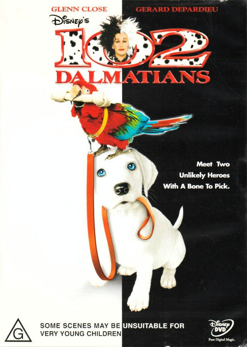 102 Dalmatians DVD – Australian Region 4 front cover featuring Oddball and Waddlesworth