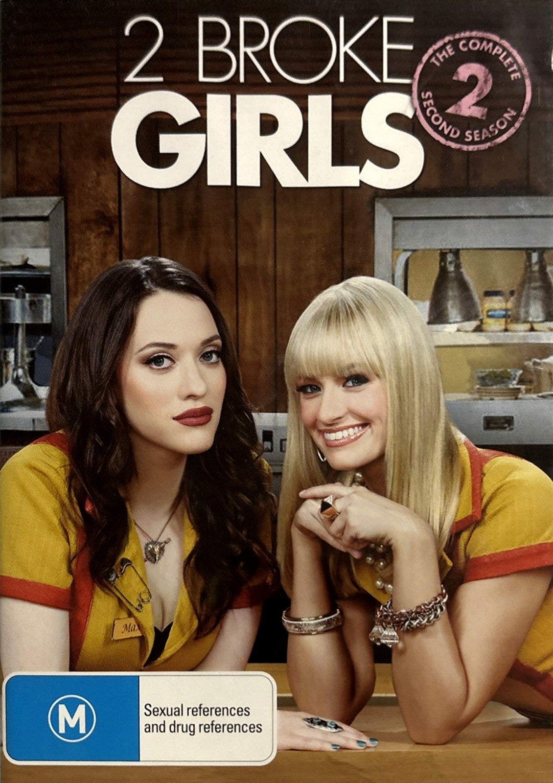 2 Broke Girls: The Complete Second Season DVD Australian Region 4 front cover