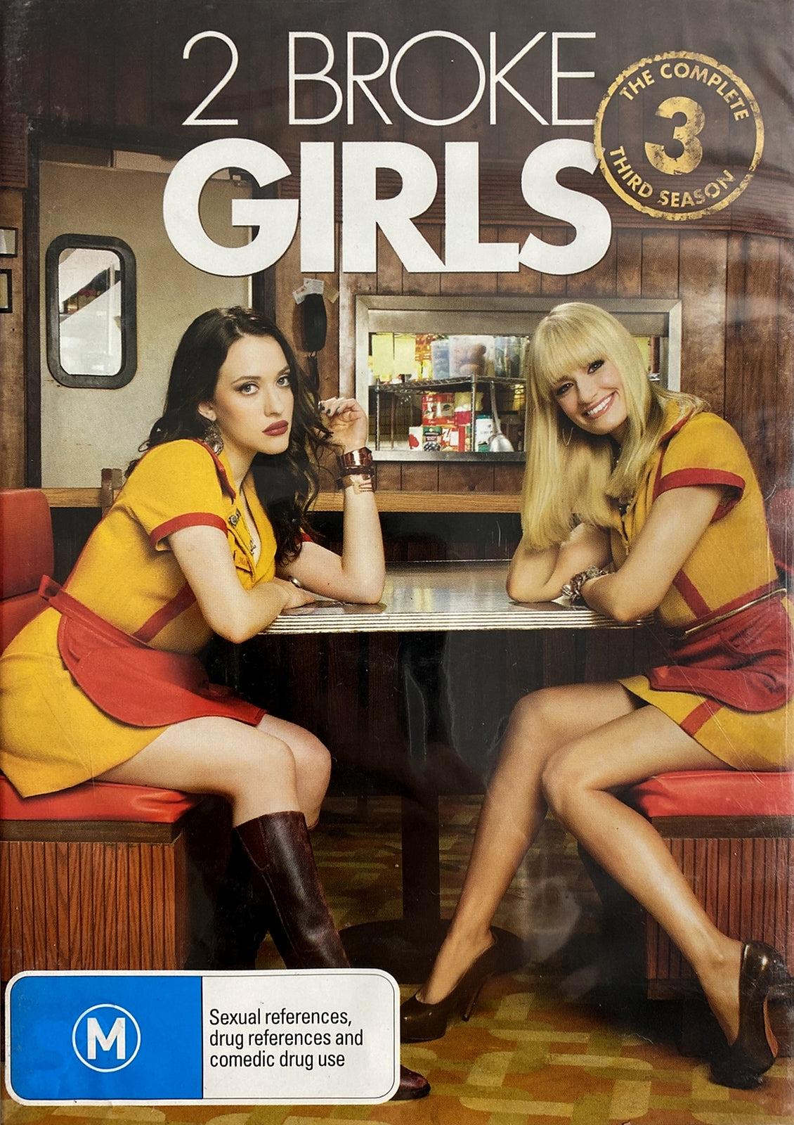 2 Broke Girls: The Complete Third Season DVD Australian Region 4 front cover