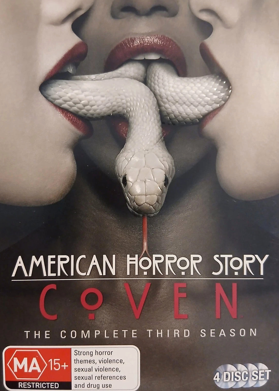American Horror Story: Coven Complete Third Season DVD Australian four-disc cover