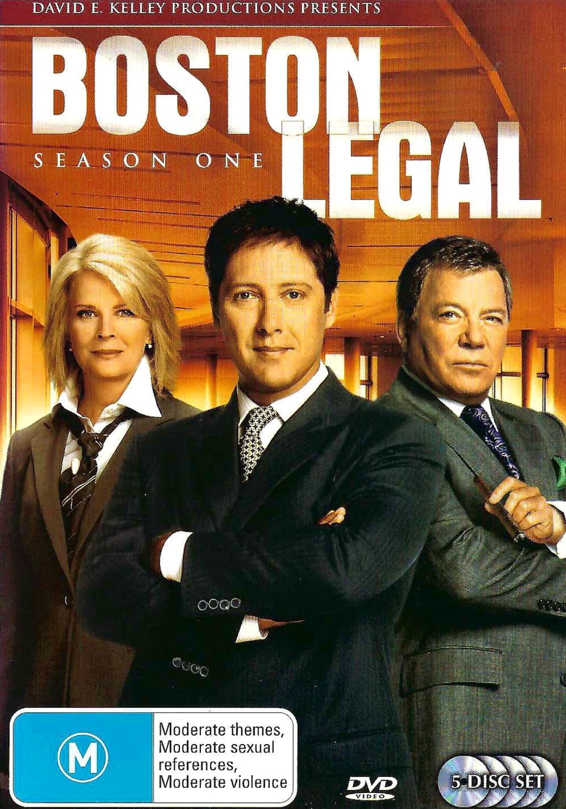 Boston Legal: The Complete First Season DVD – Australian five-disc edition front cover