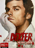 Dexter The First Season Australian DVD cover featuring Michael C. Hall and MA15+ rating