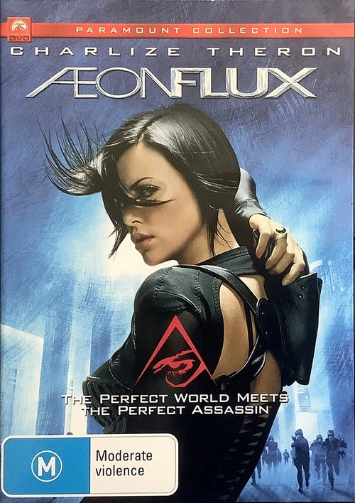 Aeon Flux Australian Region 4 DVD front cover with Charlize Theron