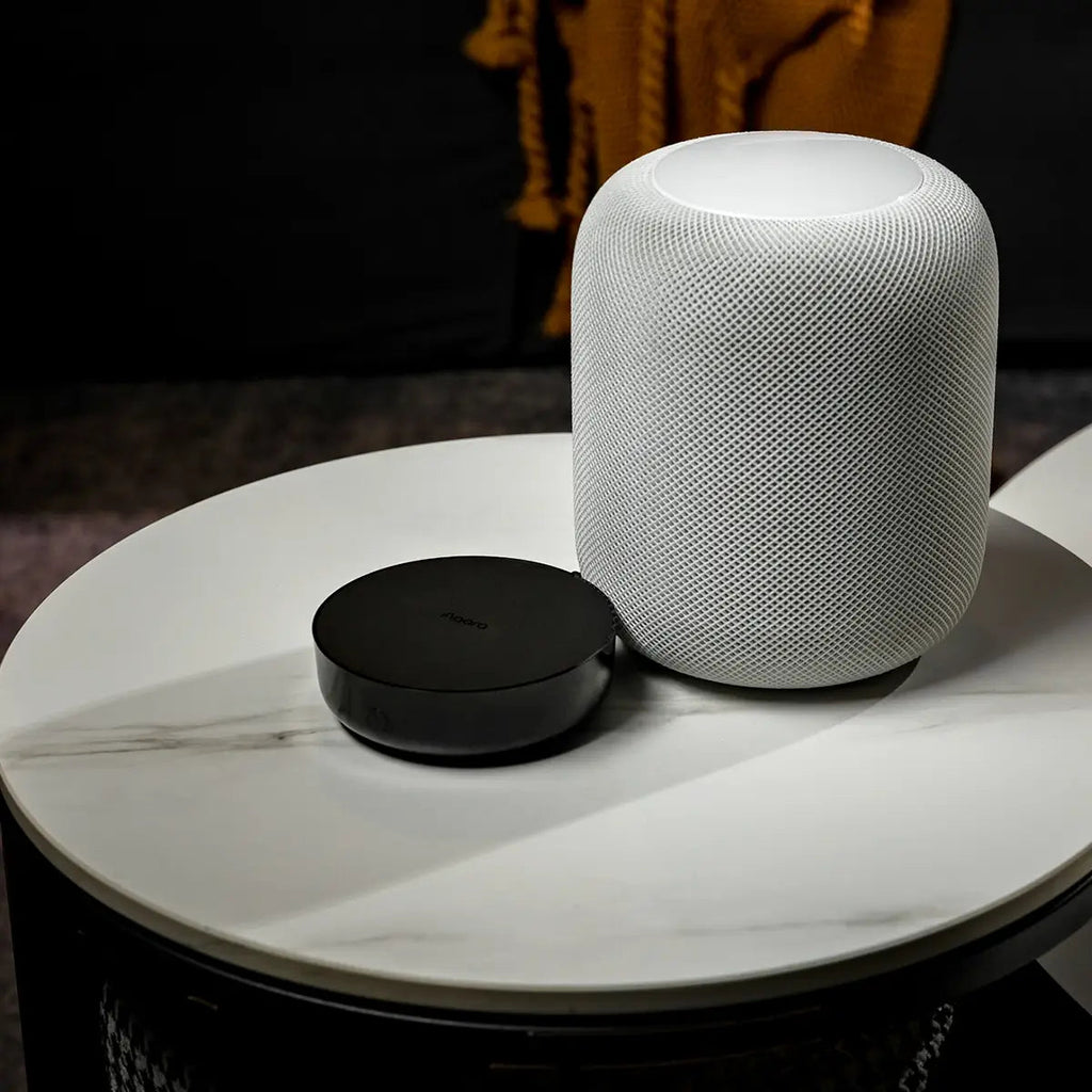 Aqara Hub M2 - homekit example - manufacturer reference image; other devices shown are not included