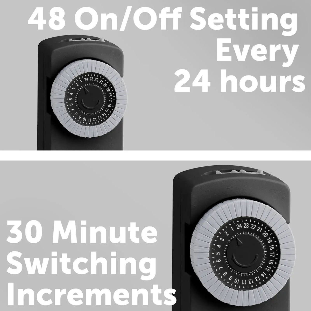 Arlec PC726BK black compact 24-hour mechanical timer - manufacturer reference 2