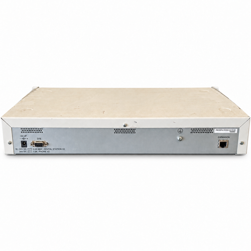Avaya IP400 Digital Station 16 V2 expansion module – rear view on white background, showing power, DTE and expansion connections