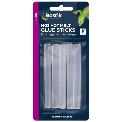 Bostik HG3 Hot Melt Glue Sticks 10 Pack | Clear | 30840107