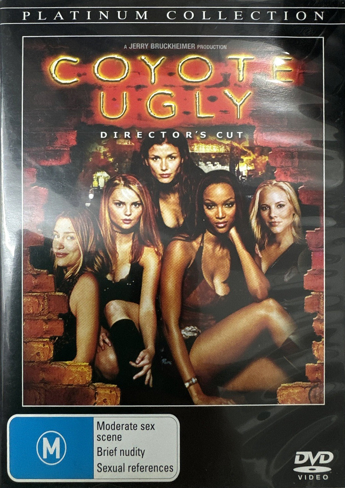 Coyote Ugly Director's Cut DVD Australian Platinum Collection front cover, rated M
