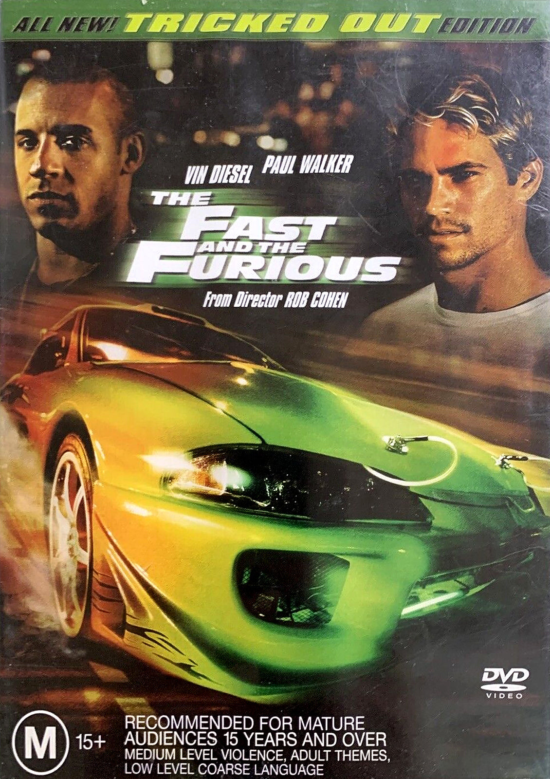 The Fast and the Furious Tricked Out Edition DVD front cover, starring Vin Diesel and Paul Walker