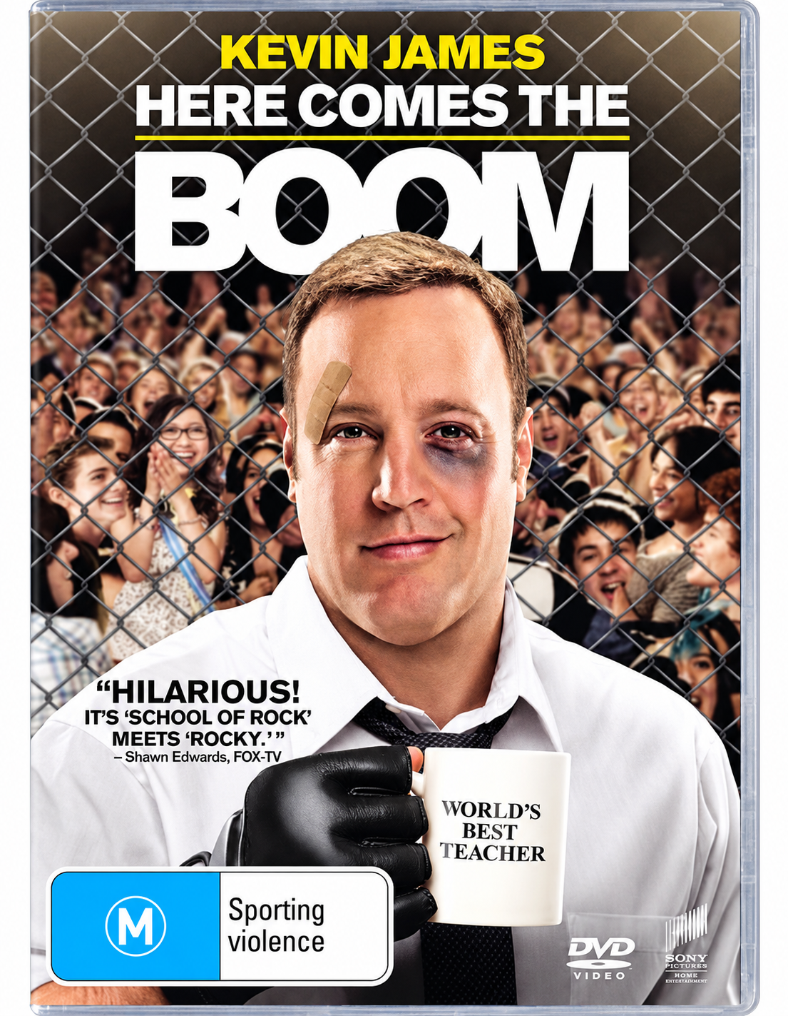 Here Comes the Boom Australian DVD front cover — enhanced