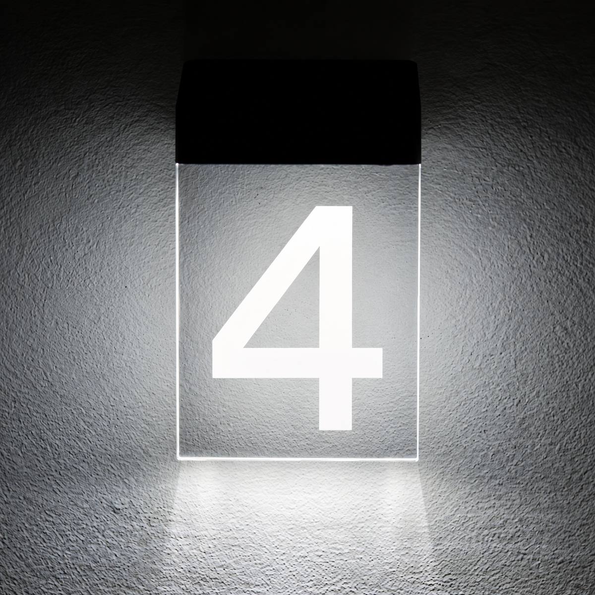 Hoselink AVENUE solar house number 4 - cool-white lighting, digitally edited reference