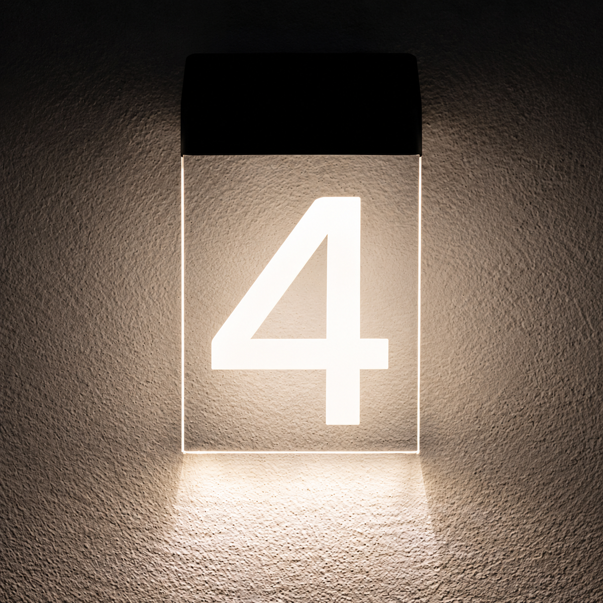 Hoselink AVENUE solar house number 4 - warm-white lighting, digitally edited reference