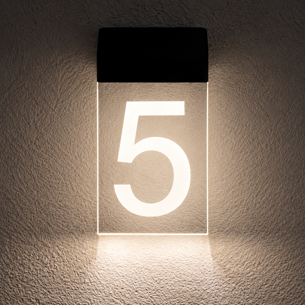Hoselink AVENUE solar house number 5 - warm-white view, digitally edited reference