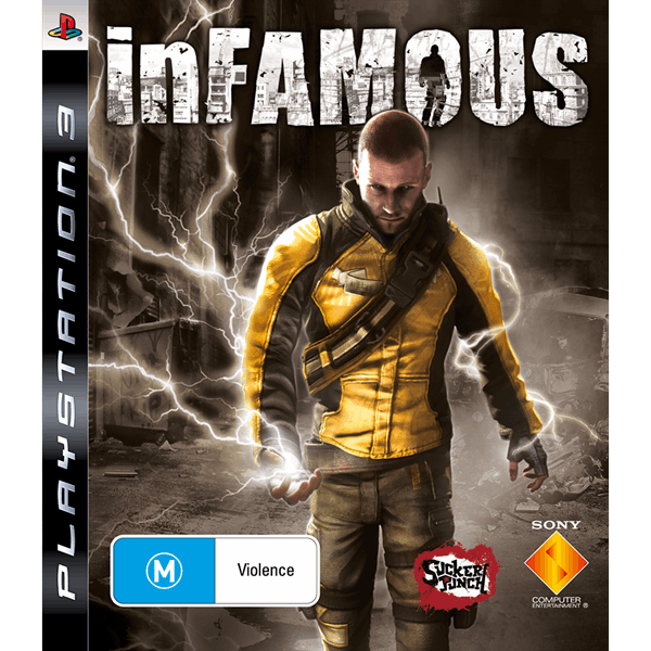 inFamous PlayStation 3 Australian game front cover
