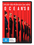 Ocean's 8 Australian DVD front case — cleaned reference image with transparent background