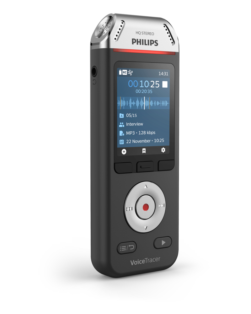 Philips VoiceTracer DVT2110 - headphone side - manufacturer reference image, not the actual used item