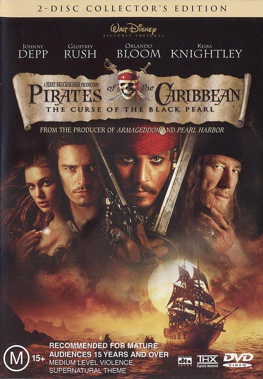 Pirates of the Caribbean: The Curse of the Black Pearl Collector's Edition Australian DVD reference cover