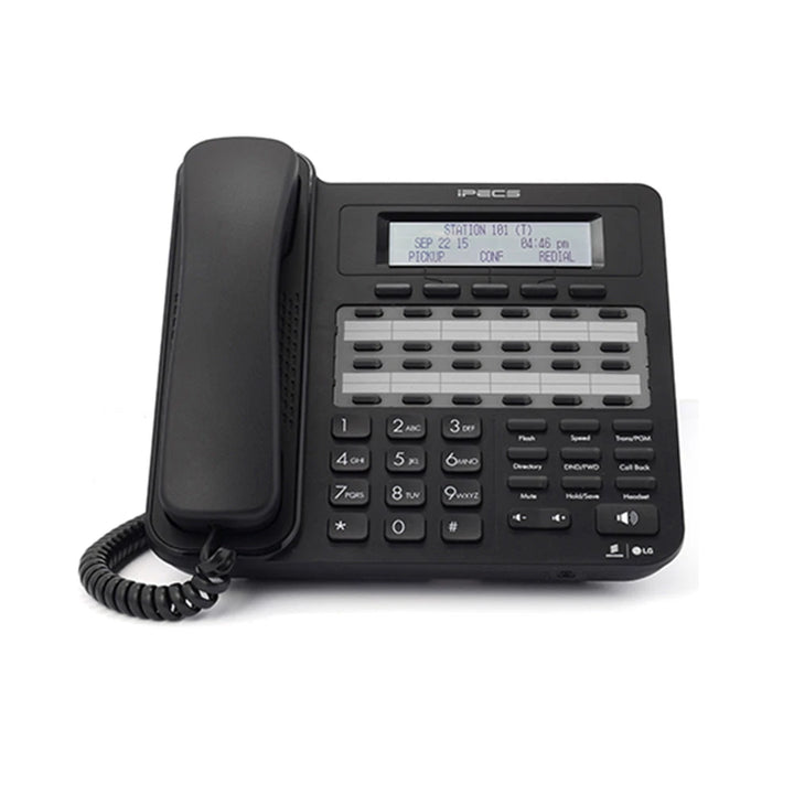 LG-Ericsson iPECS Digital Desk Phone with Stand | Black | LDP-9224DF