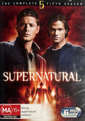 Supernatural: The Complete Fifth Season DVD — Australian MA15+ six-disc cover