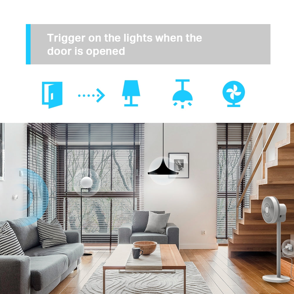 TP-Link Tapo T100 white motion sensor, underside and sync button