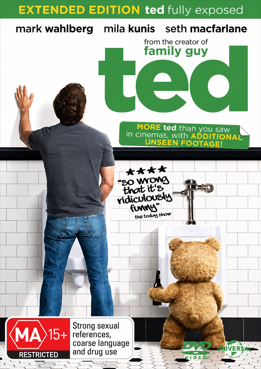 Ted Extended Edition Australian DVD front cover — enhanced artwork