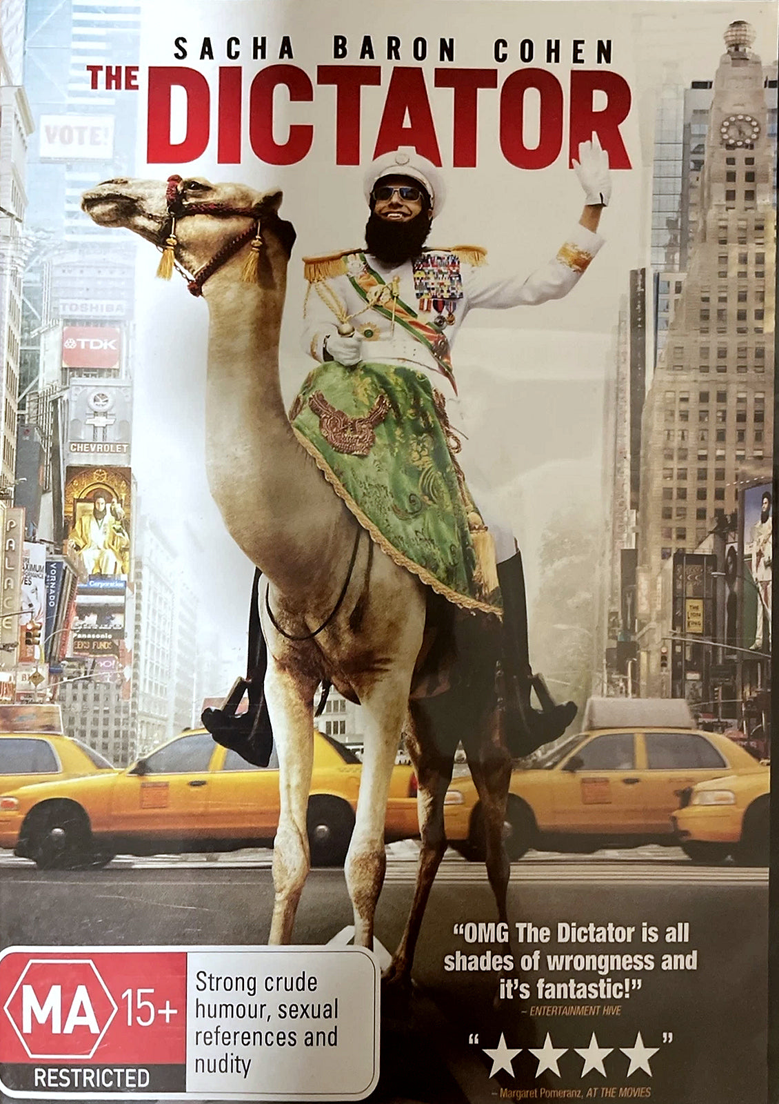 The Dictator DVD cover artwork starring Sacha Baron Cohen — reference image