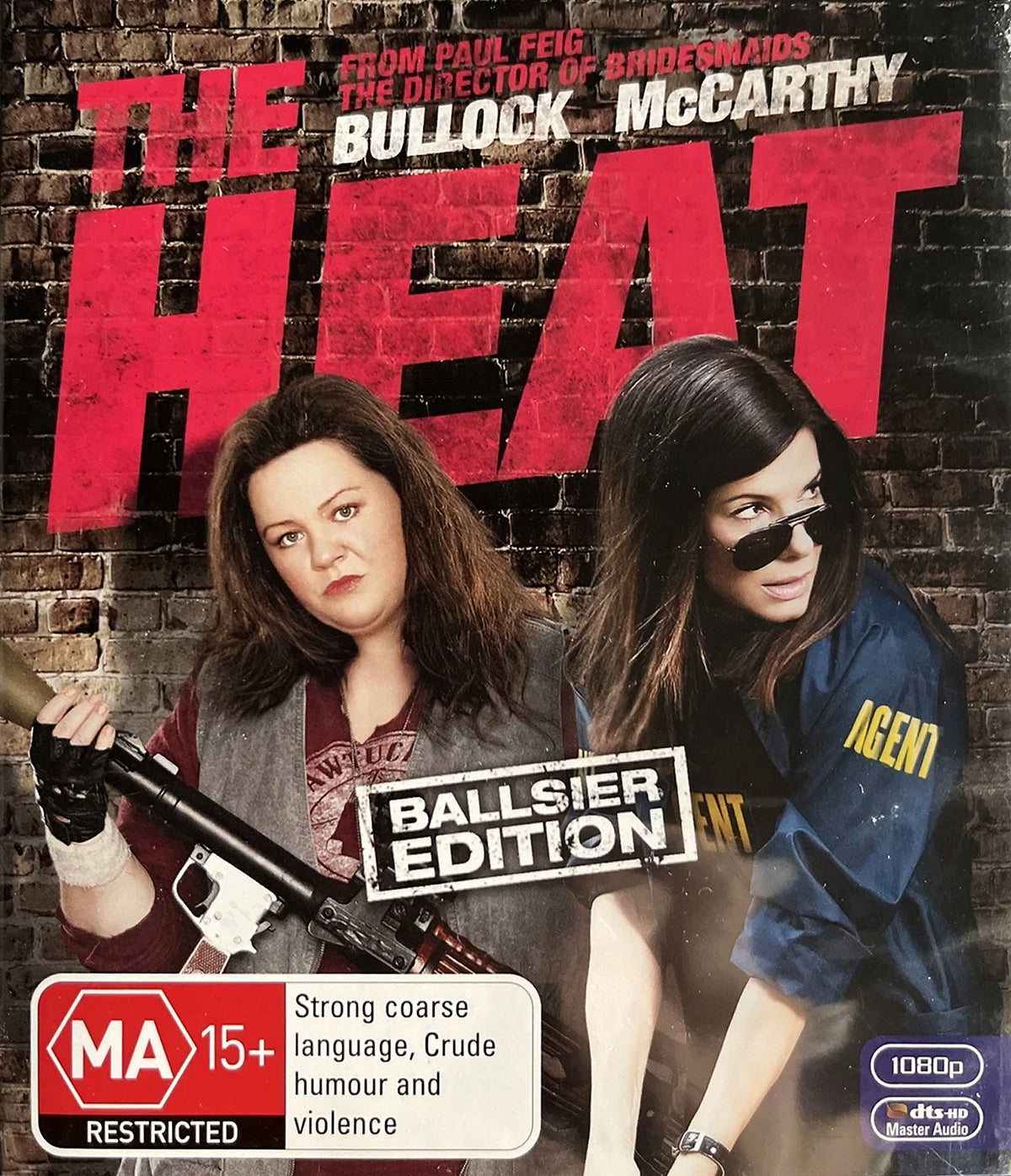 The Heat Ballsier Edition Australian Blu-ray front cover with Sandra Bullock and Melissa McCarthy