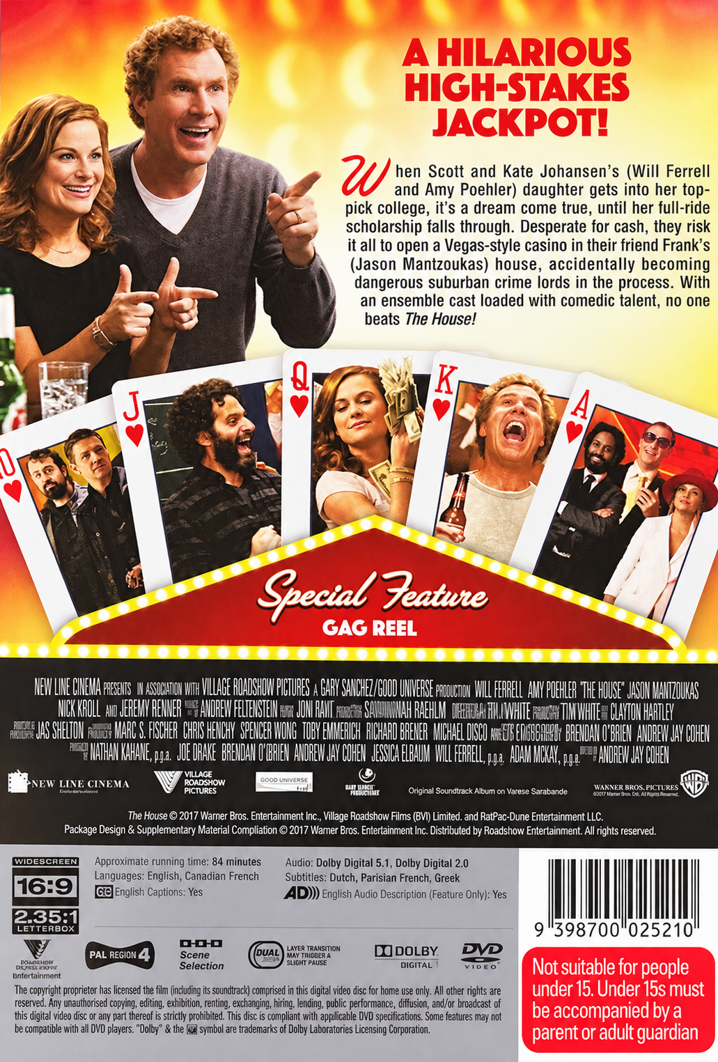 The House (2017) Region 4 DVD rear cover — cleaned reference artwork