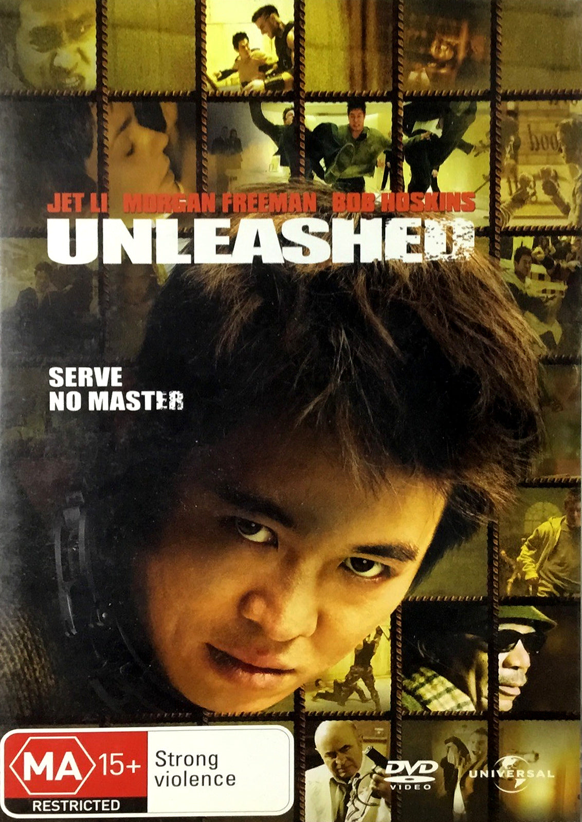 Unleashed DVD Australian Region 4 front cover with Jet Li — reference image