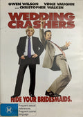 Wedding Crashers DVD Australian Region 4 front cover featuring Owen Wilson and Vince Vaughn, rated M
