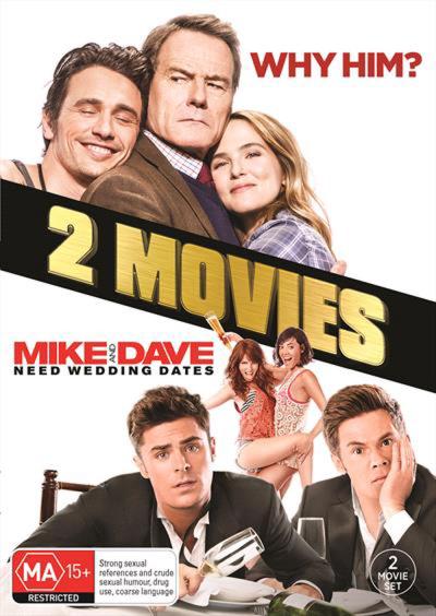Why Him? and Mike and Dave Need Wedding Dates two-movie DVD set — reference cover artwork