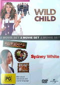 Wild Child and Sydney White Australian DVD double-feature front cover, starring Emma Roberts and Amanda Bynes, rated PG